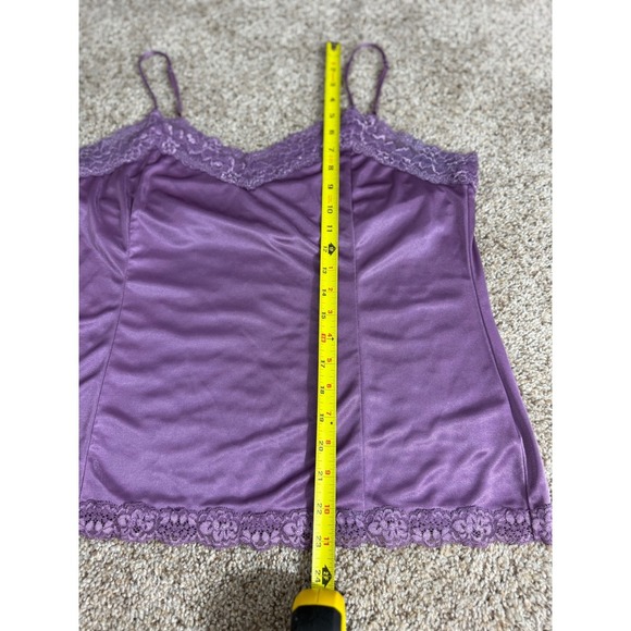 Worthington Purple Lace Trim Cami Top Womens XL Sleeveless sexy Camisole‎ - Picture 7 of 10